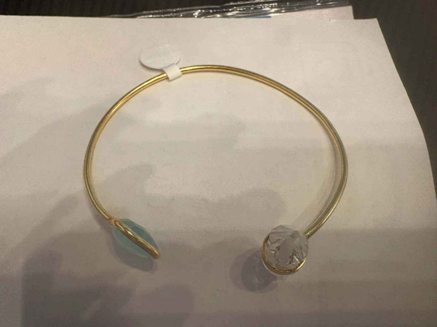Blue & Clear Druzy Quartz Bracelet