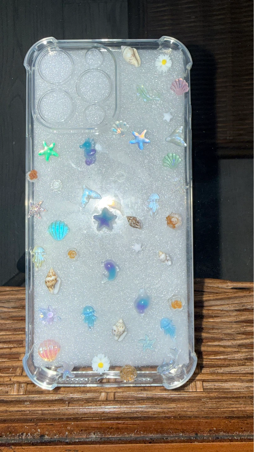 iPhone 16 Pro Max Clear Case with Sea Charms