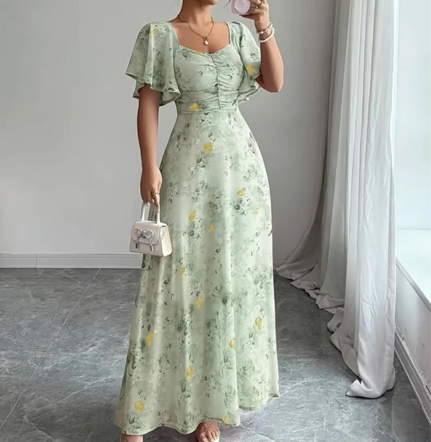 Women's Floral Print Maxi Dress - photo 3