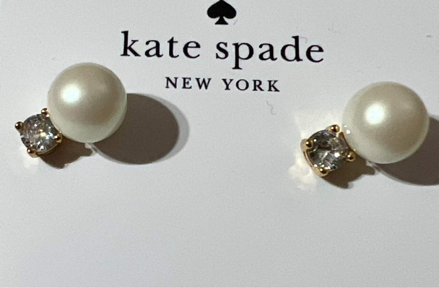 Kate Spade New York Pearl and Crystal Stud Earrings - photo 2