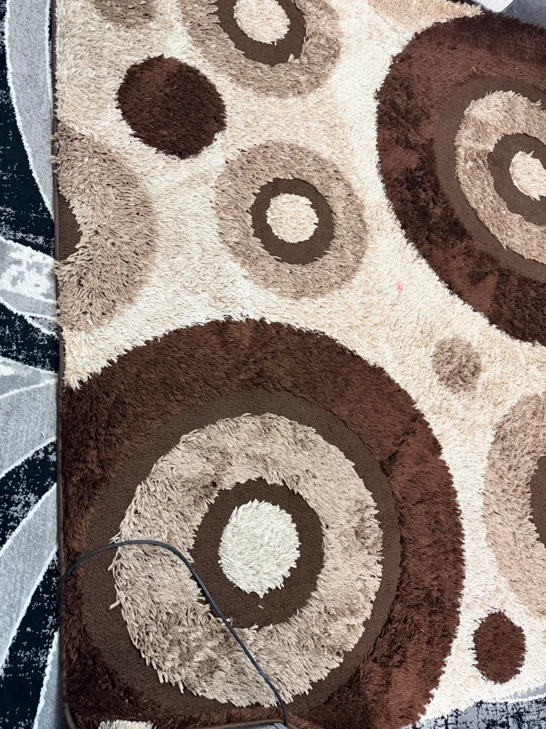 Shag Rug with Concentric Circle Pattern - photo 2