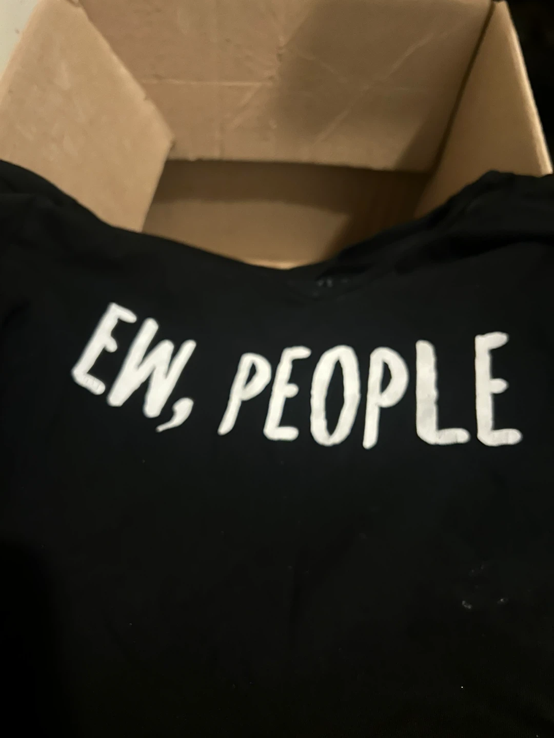 Black T-shirt with "EW, PEOPLE" graphic - photo 2