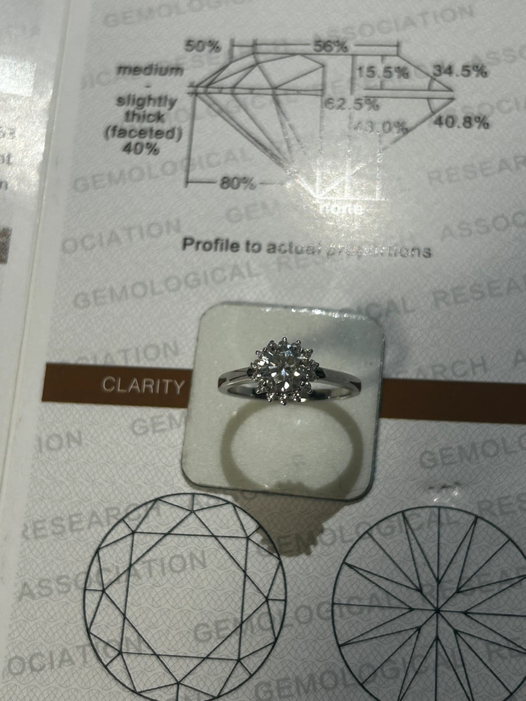 1ct Moissanite engagement ring - photo 3