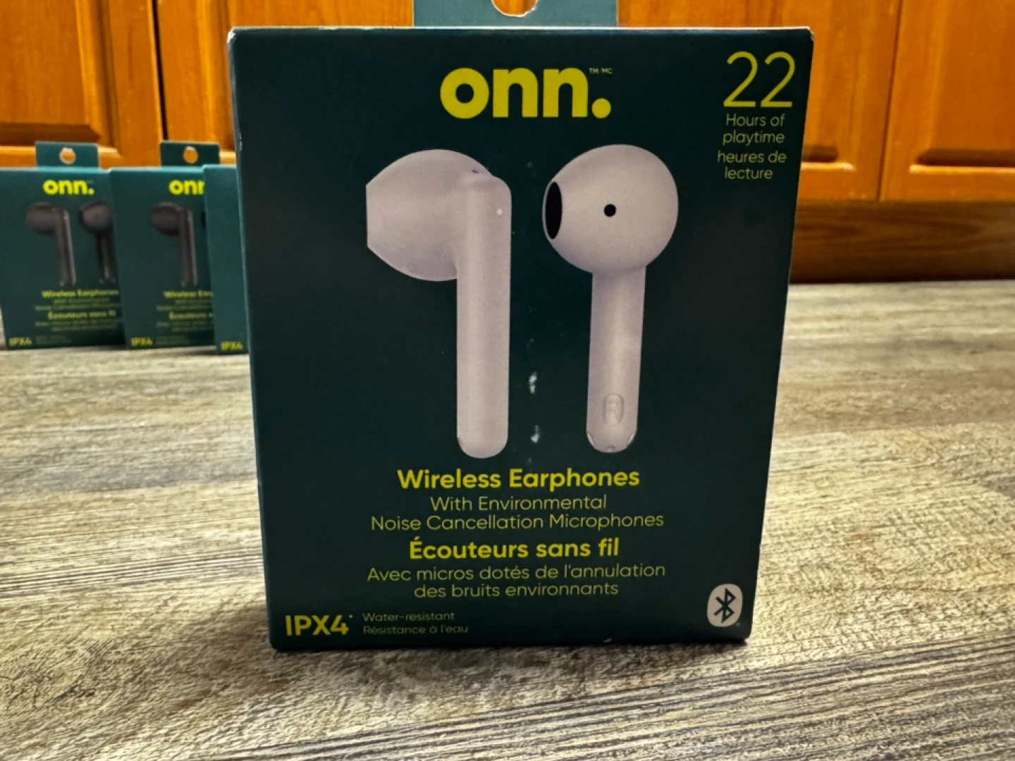 Onn. Wireless Earphones with Noise Cancellation - White - photo 2