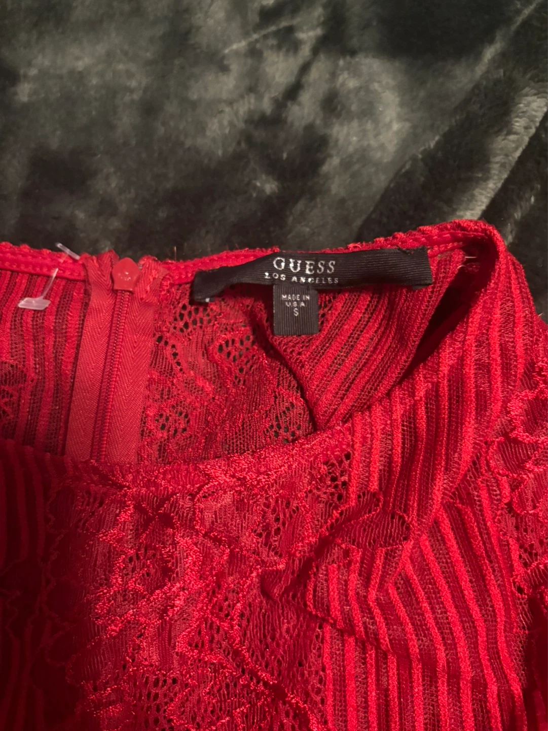Red GUESS Lace Dress Size S - photo 2