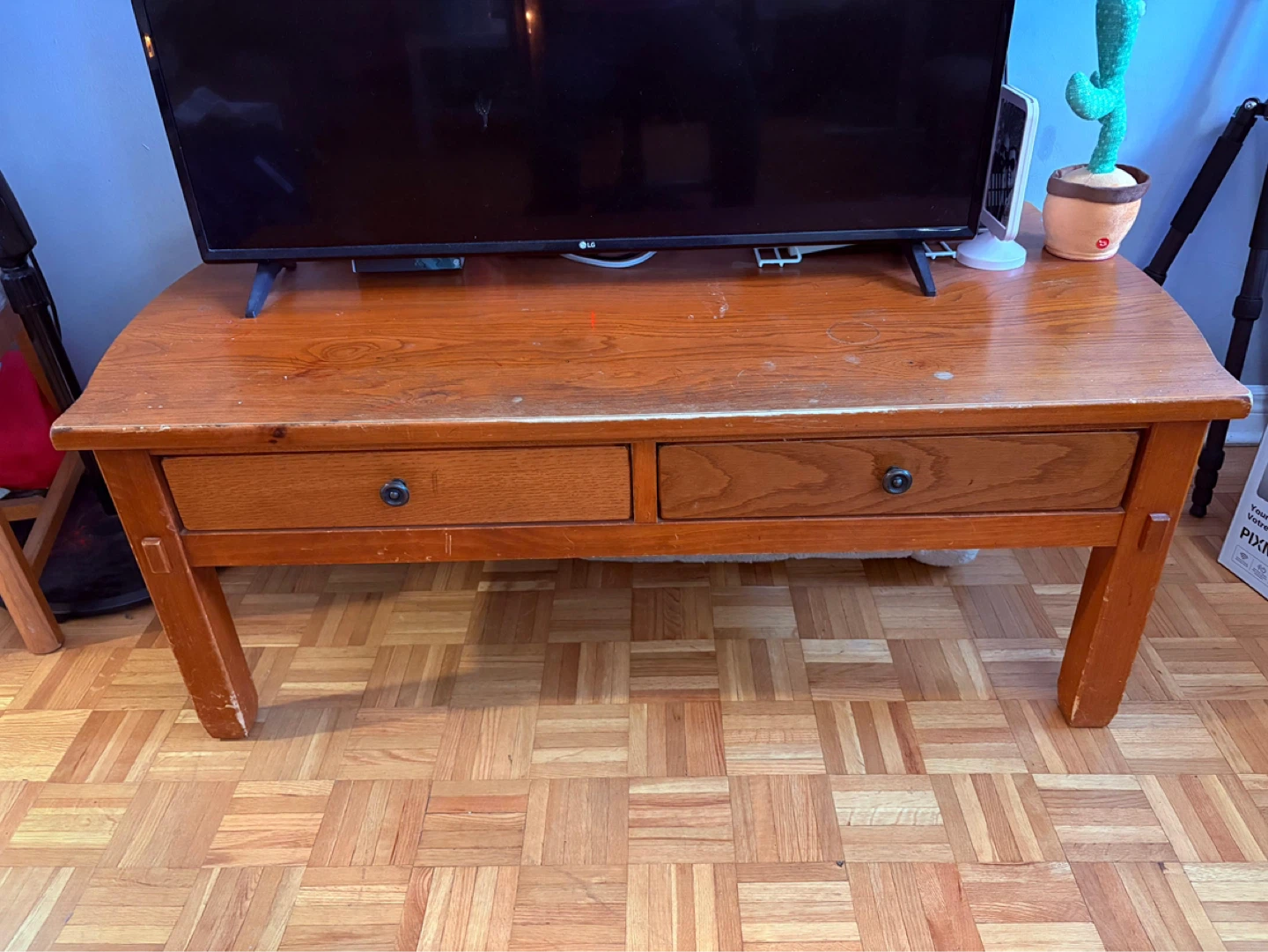 Wooden TV Stand / Coffee Table – Solid & Functional