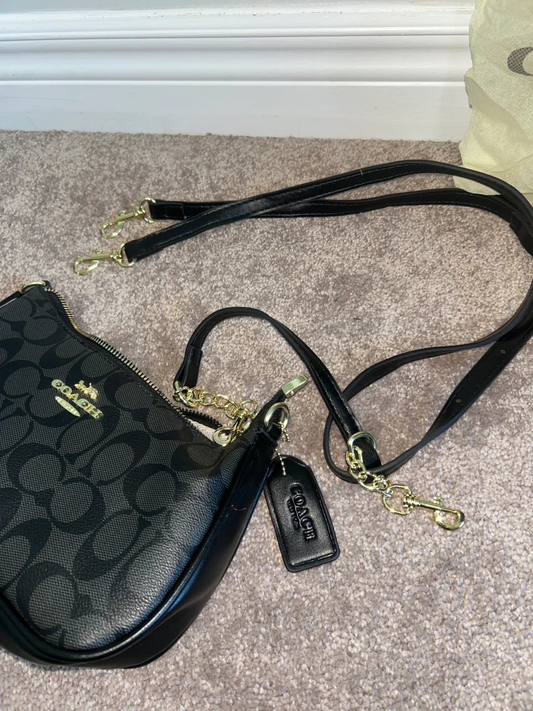 Coach Black Signature Jacquard Shoulder Bag - photo 2