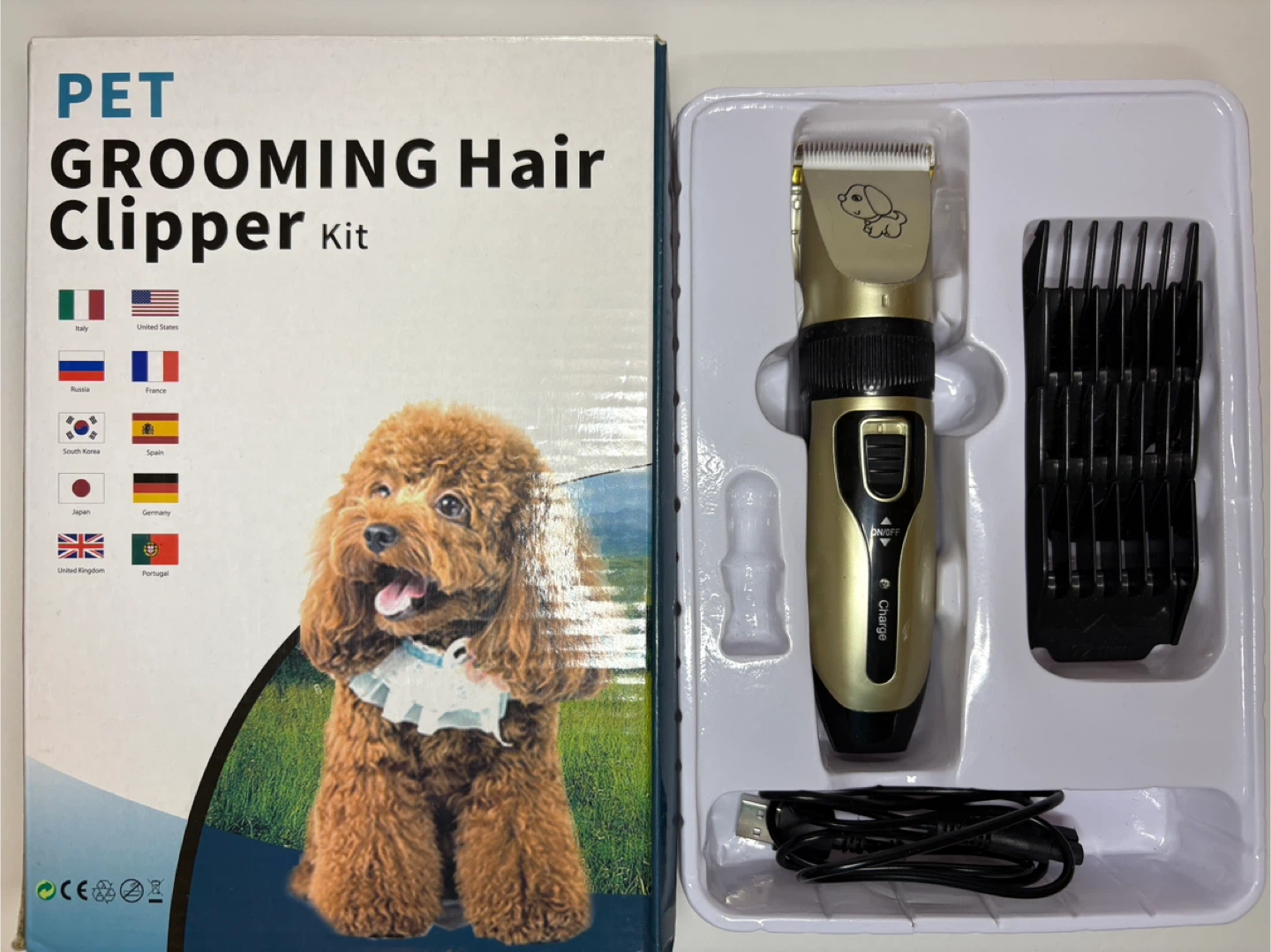 Quiet cordless pet dog cat grooming hair clippers kit - photo 2