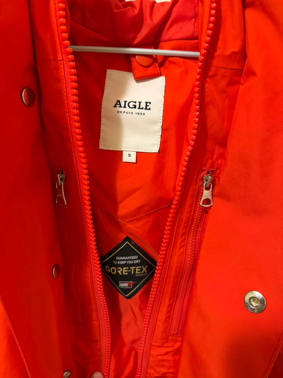 Aigle Gore-Tex Orange Hooded Jacket - photo 5