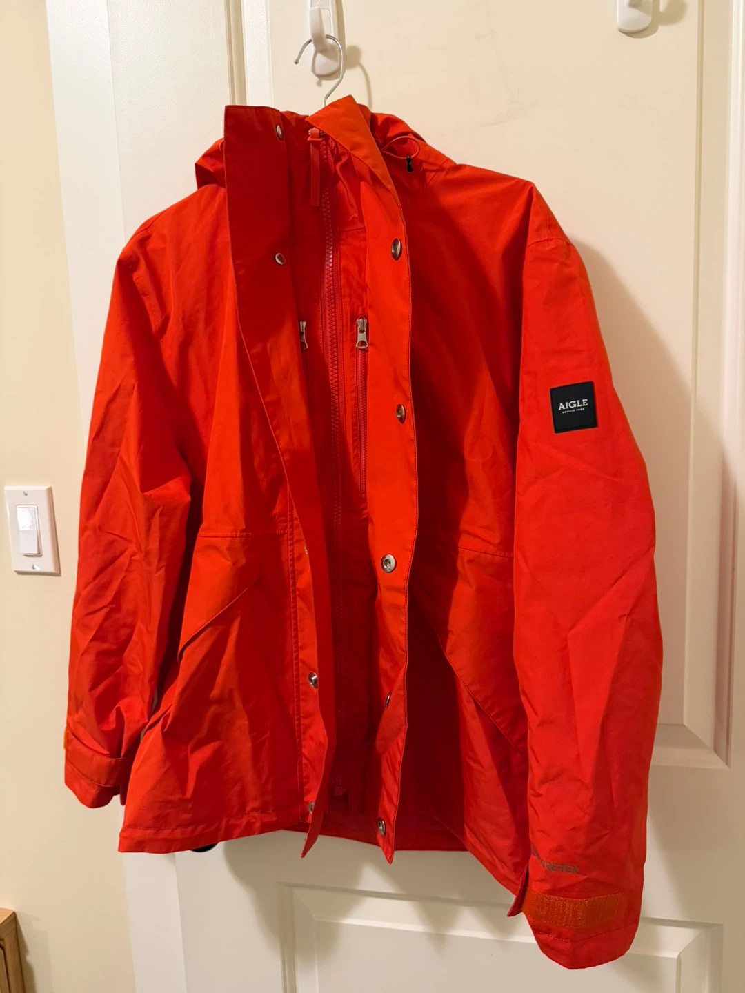 Aigle Gore-Tex Orange Hooded Jacket - photo 3