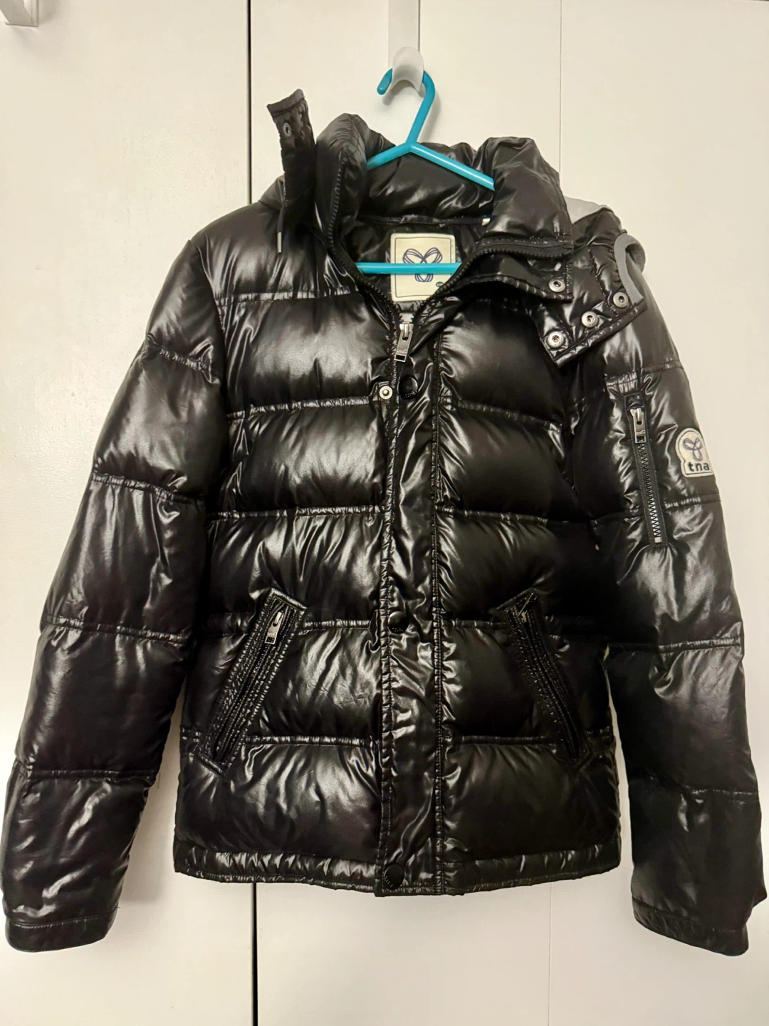 TNA Black Shiny Puffer Jacket