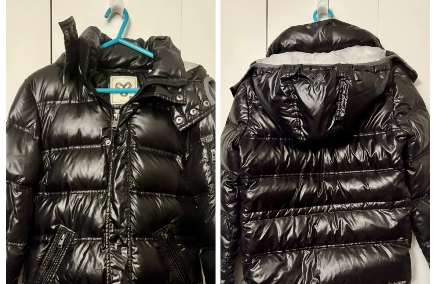 TNA Black Shiny Puffer Jacket - photo 2