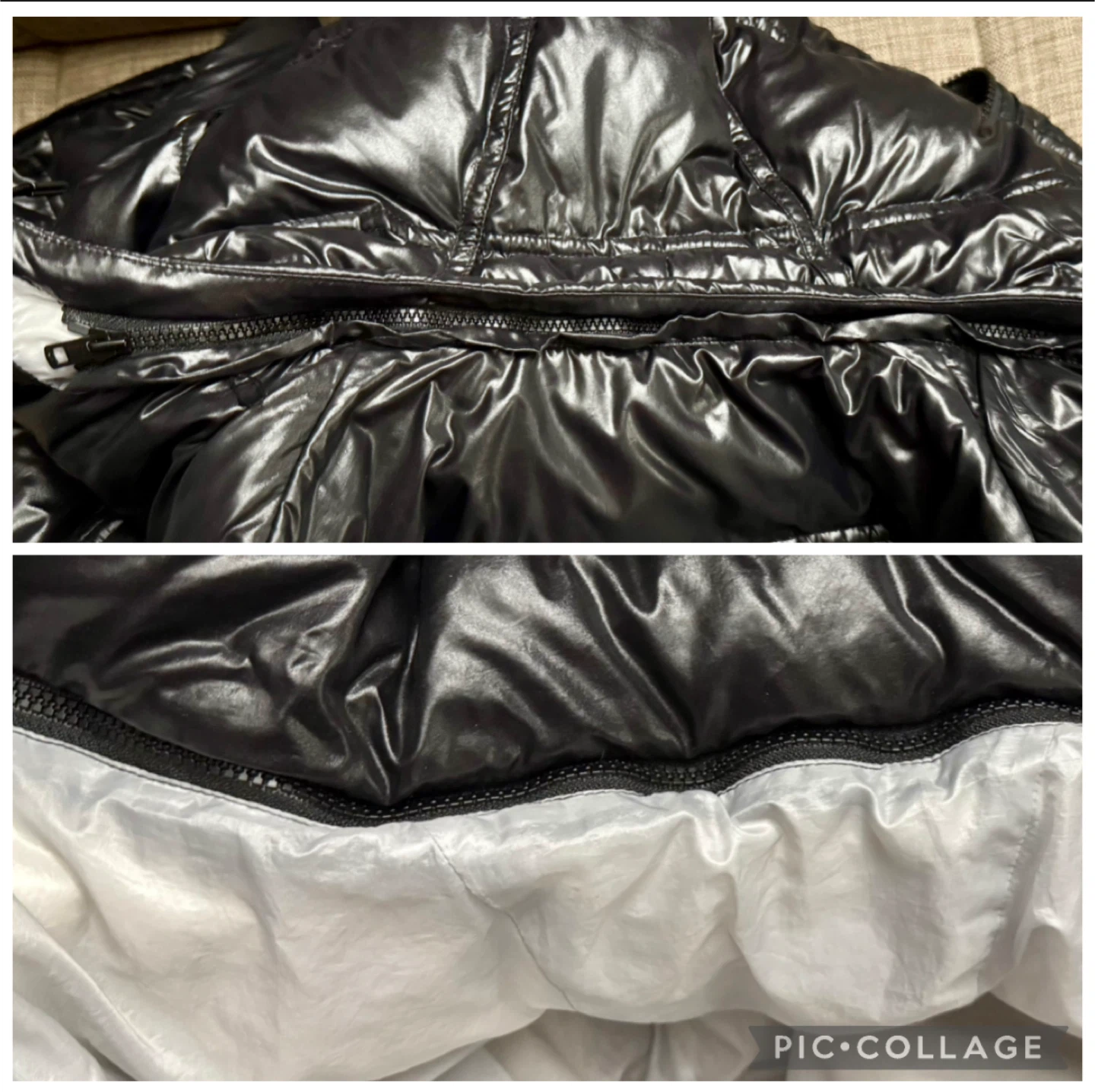 TNA Black Shiny Puffer Jacket - photo 5