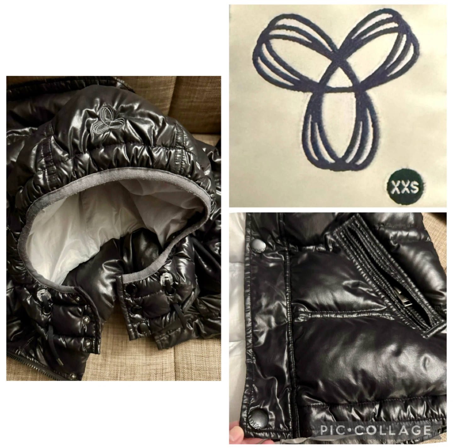 TNA Black Shiny Puffer Jacket - photo 3