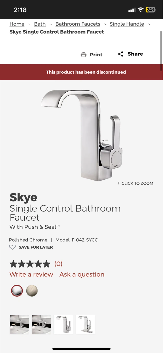 Skye Single Handle Bathroom Faucet
