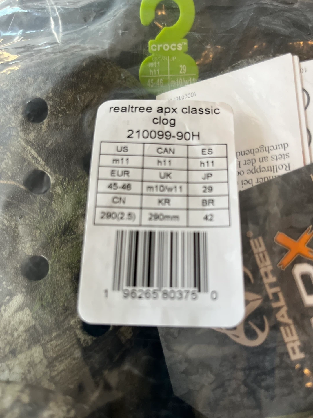 New Crocs Classic Clog – Realtree Camo Size 11 Men’s - photo 3