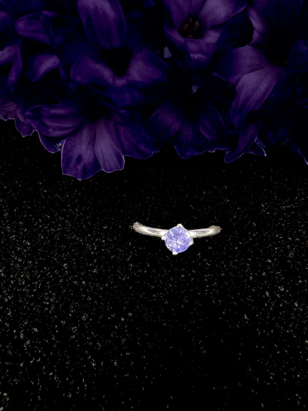 Silver Ring with Tanzanite Gemstone