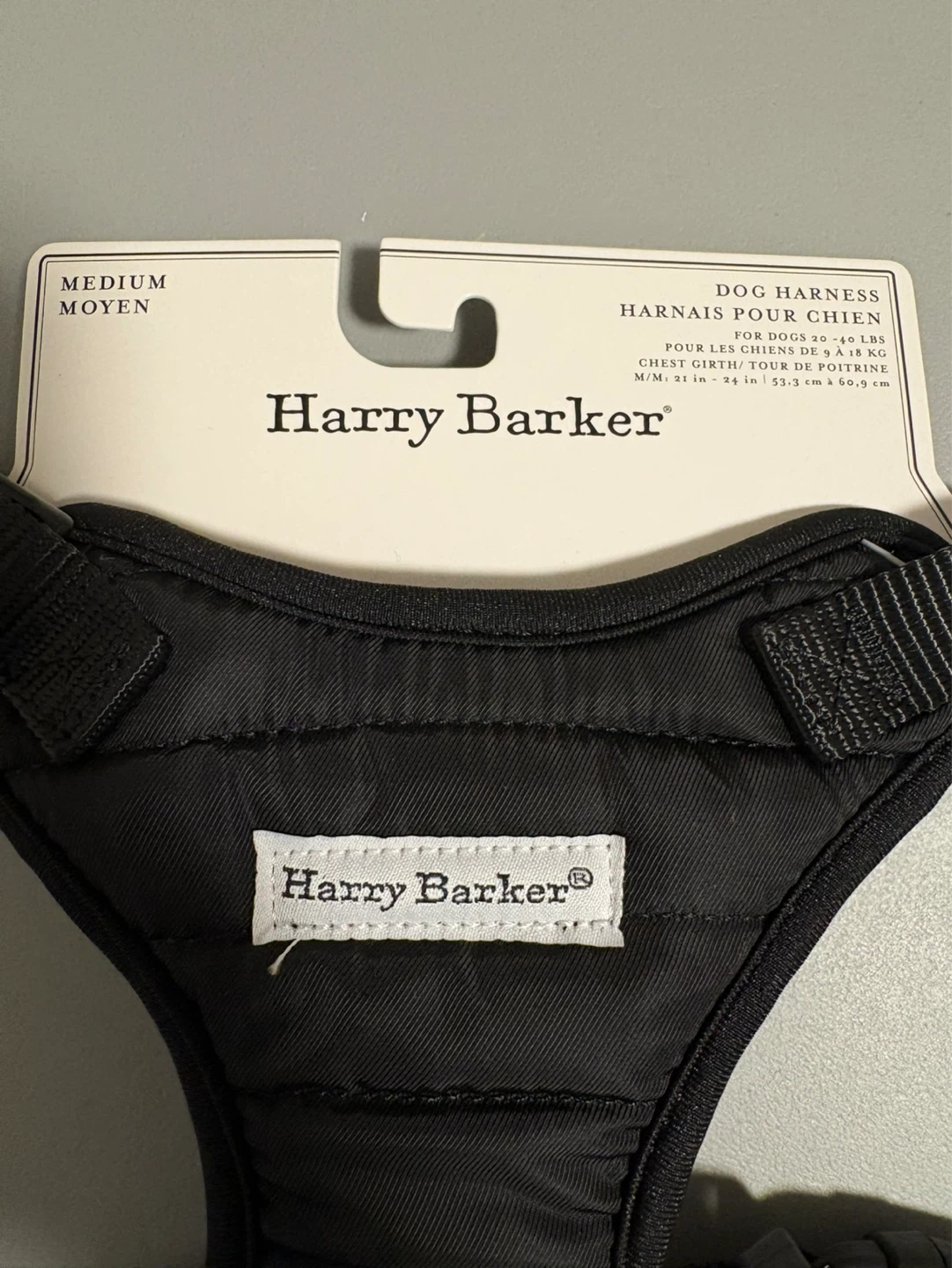 Harry Barker Black Padded Dog Harness - Medium - photo 2