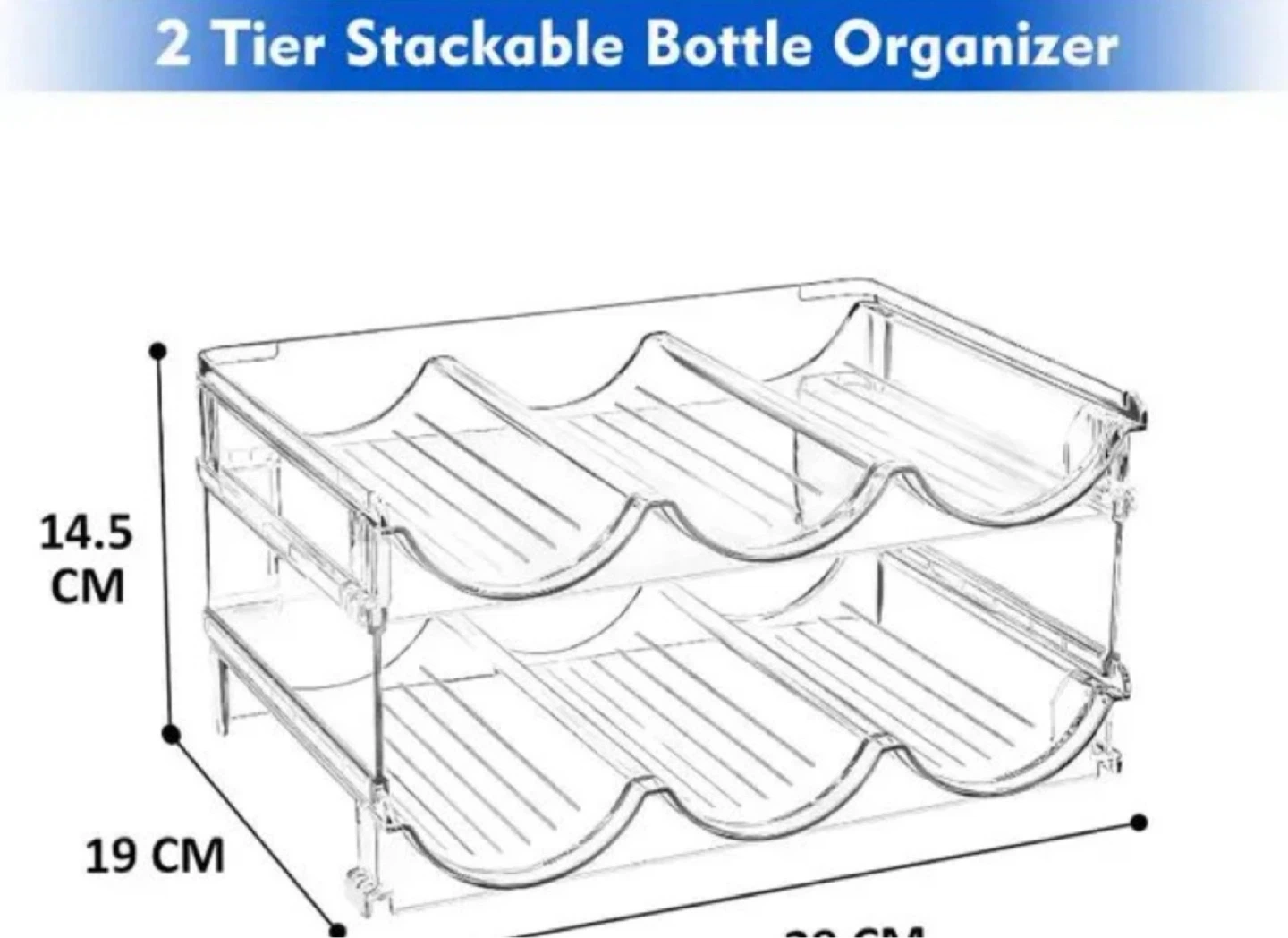 2 Tier Stackable Bottle Organizer
