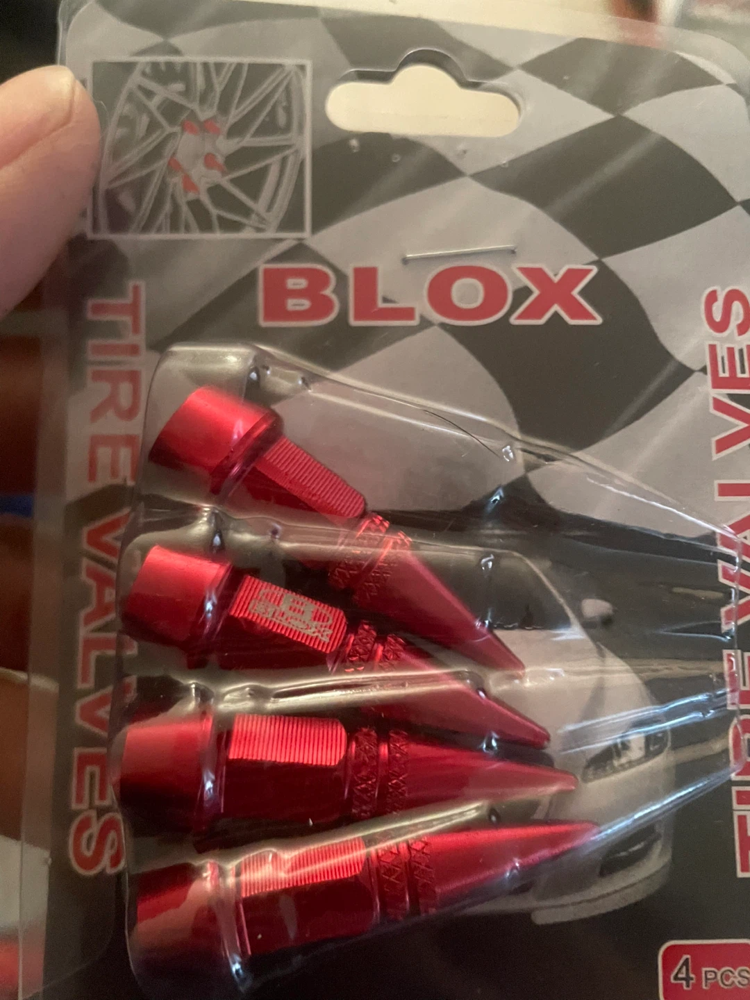 Blox Red Tire Valve Stems (4 Pcs)