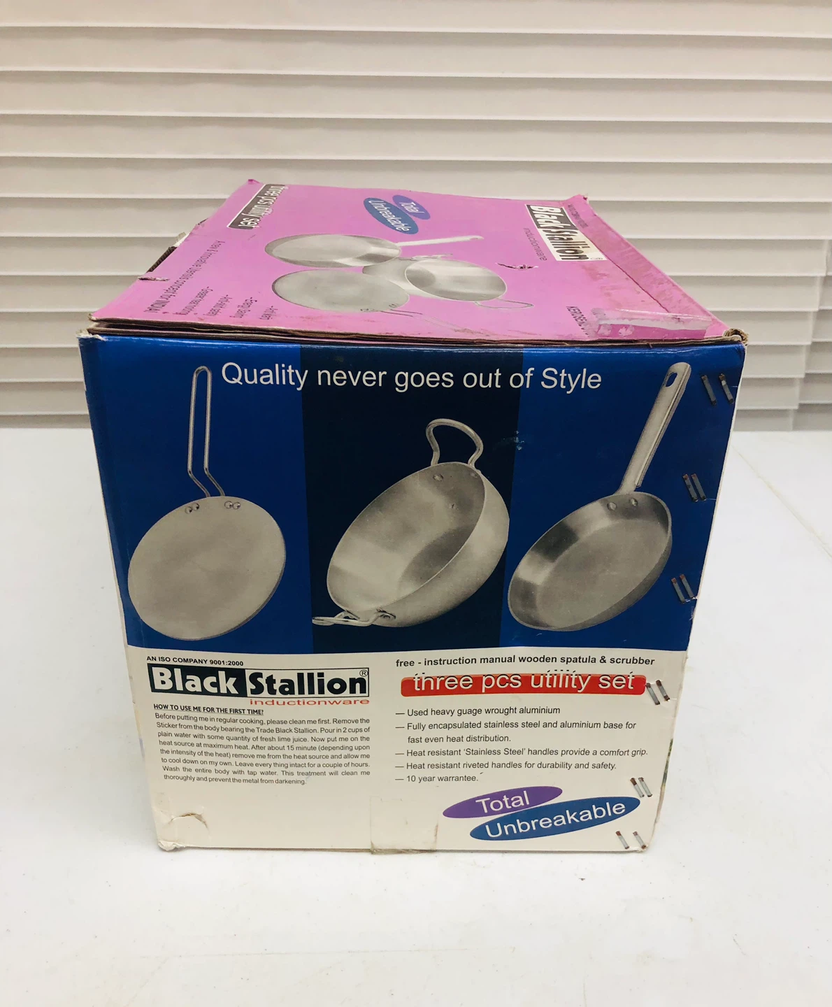 Black Stallion Inductionware Three Pcs Utility Set