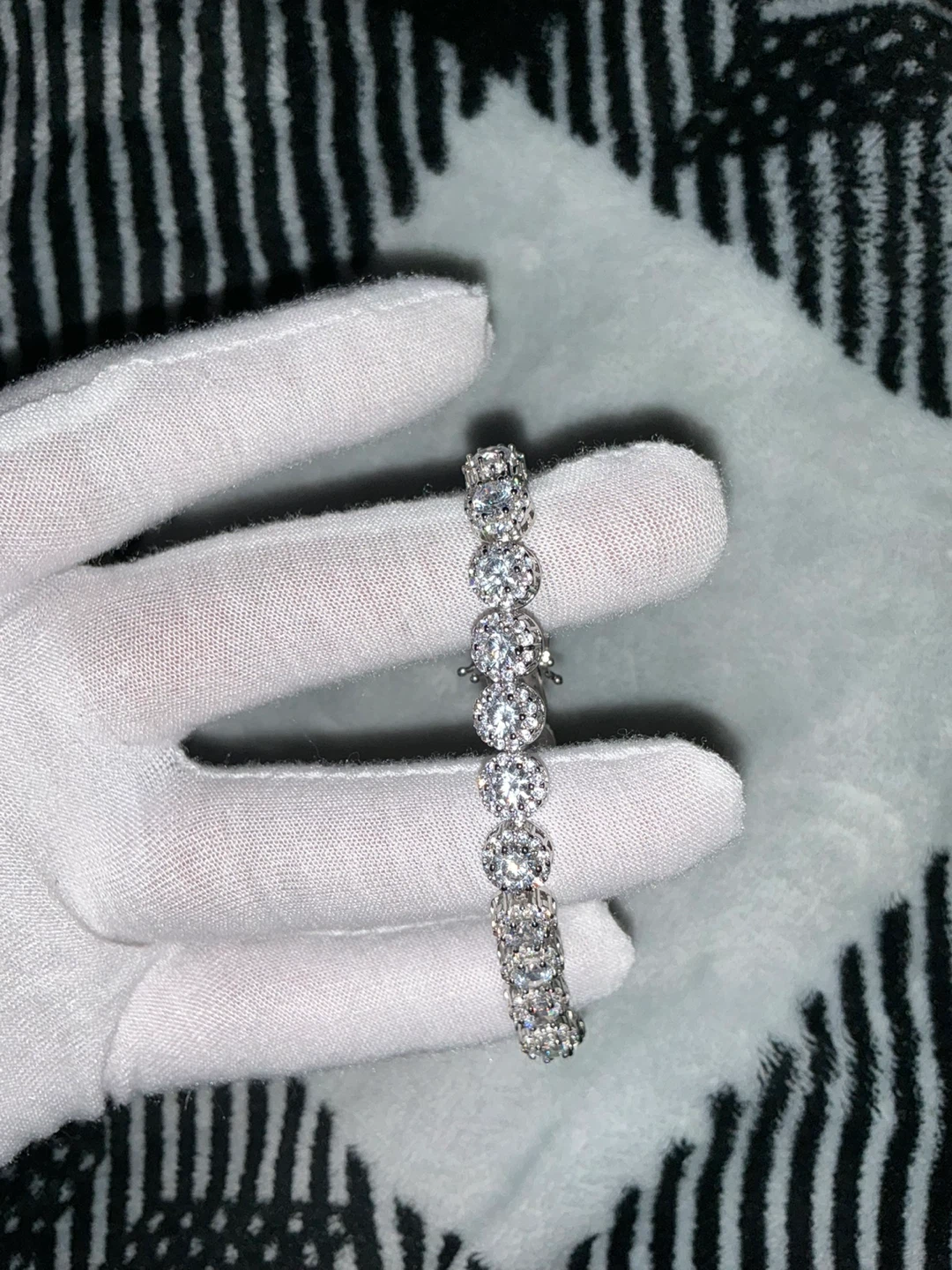 Tennis Bracelet with Rhinestones