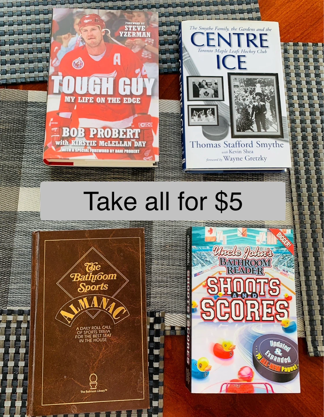 4 Sports Books NHL NBA MLB NFL for $5