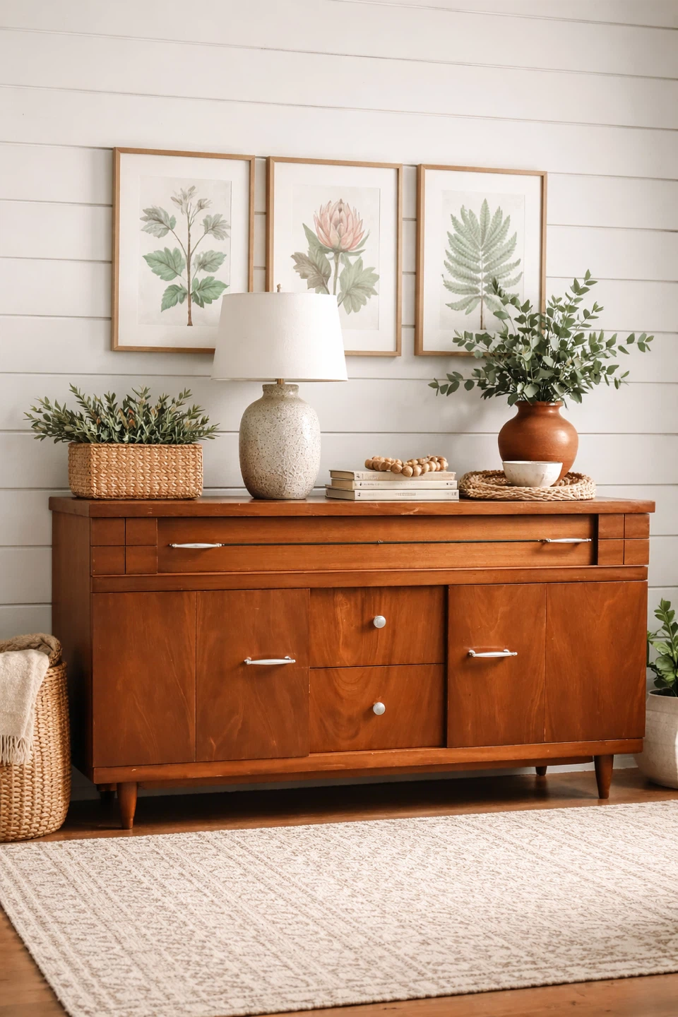 Vintage Mid-Century Modern Genuine Mahogany Buffet/Dresser