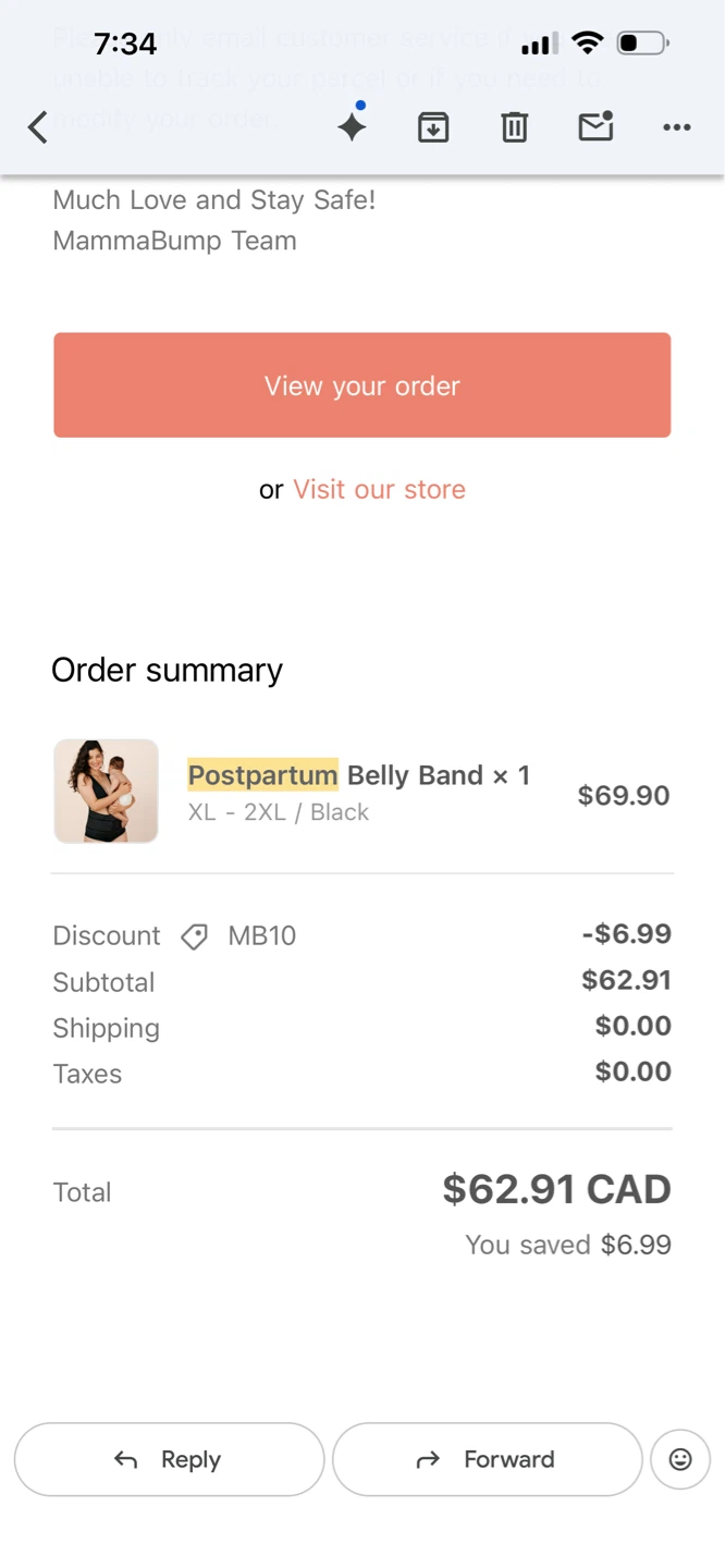 New- never used. MammaBump Postpartum Belly Band XL-2XL Black - photo 3