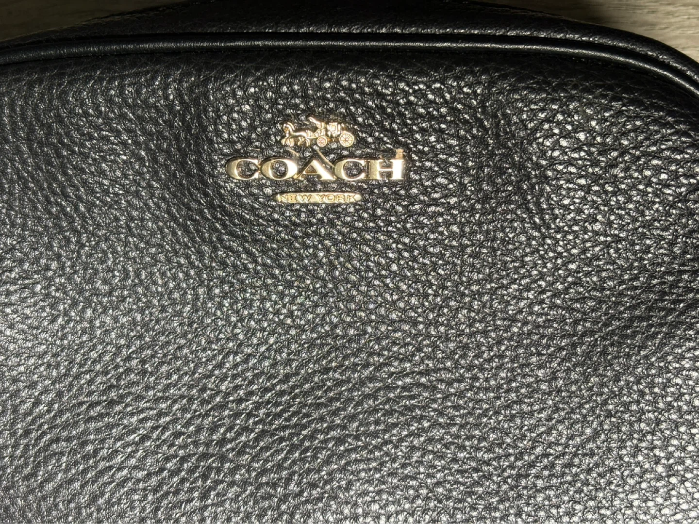 Genuine Coach Black Leather Belt Bag - photo 2