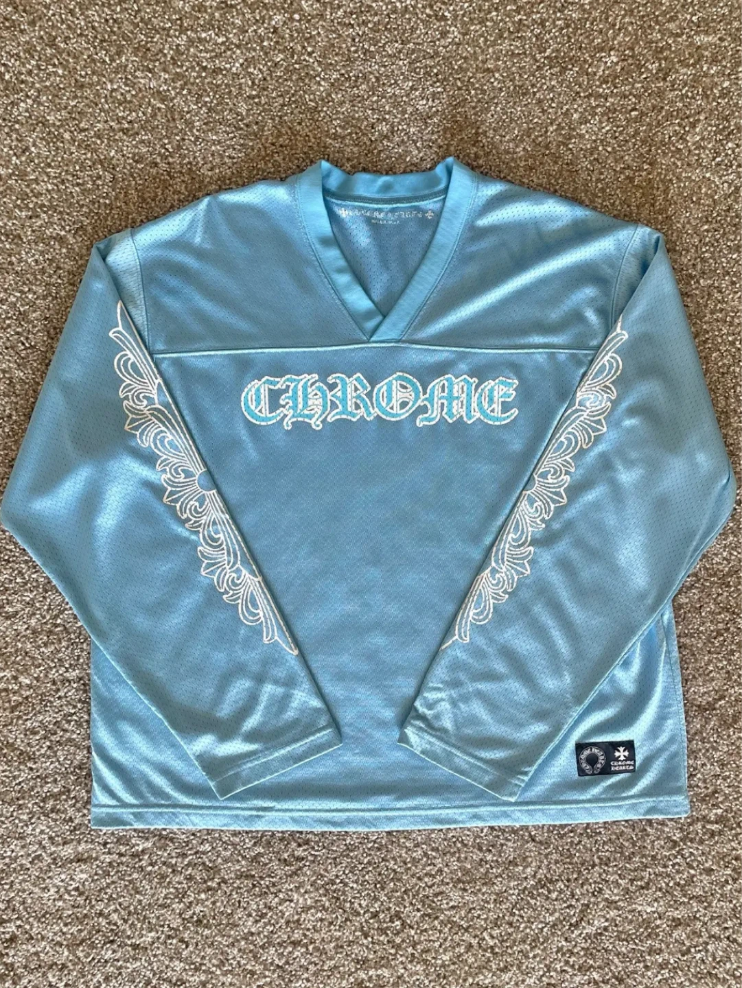 Chrome Hearts Long Sleeve Jersey Shirt - Blue