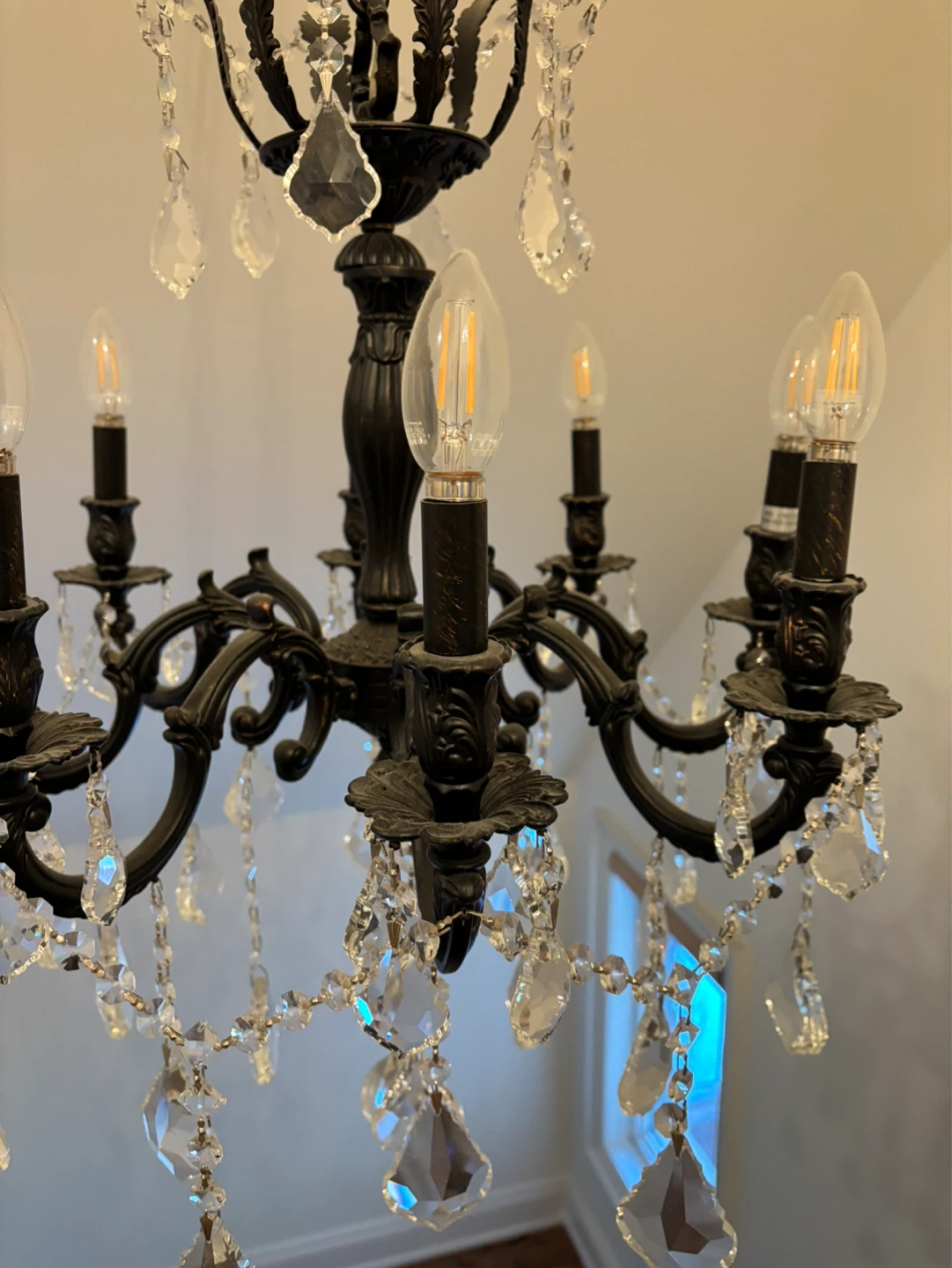 2 MATCHING ROYAL CUT CRYSTAL CHANDELIERS BOTH FOR $880 - photo 3