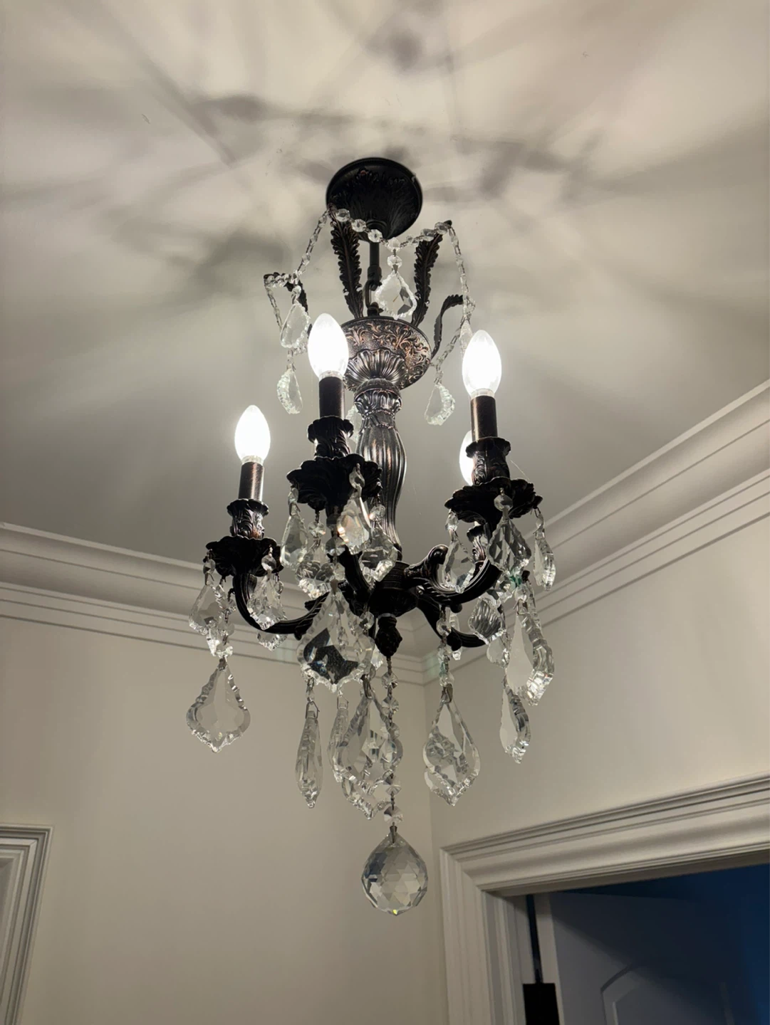 2 MATCHING ROYAL CUT CRYSTAL CHANDELIERS BOTH FOR $880 - photo 4