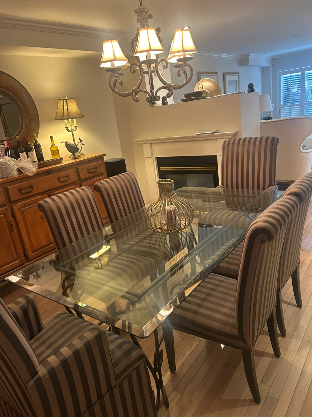Glass Top Dining Table with 6 Chairs - photo 3