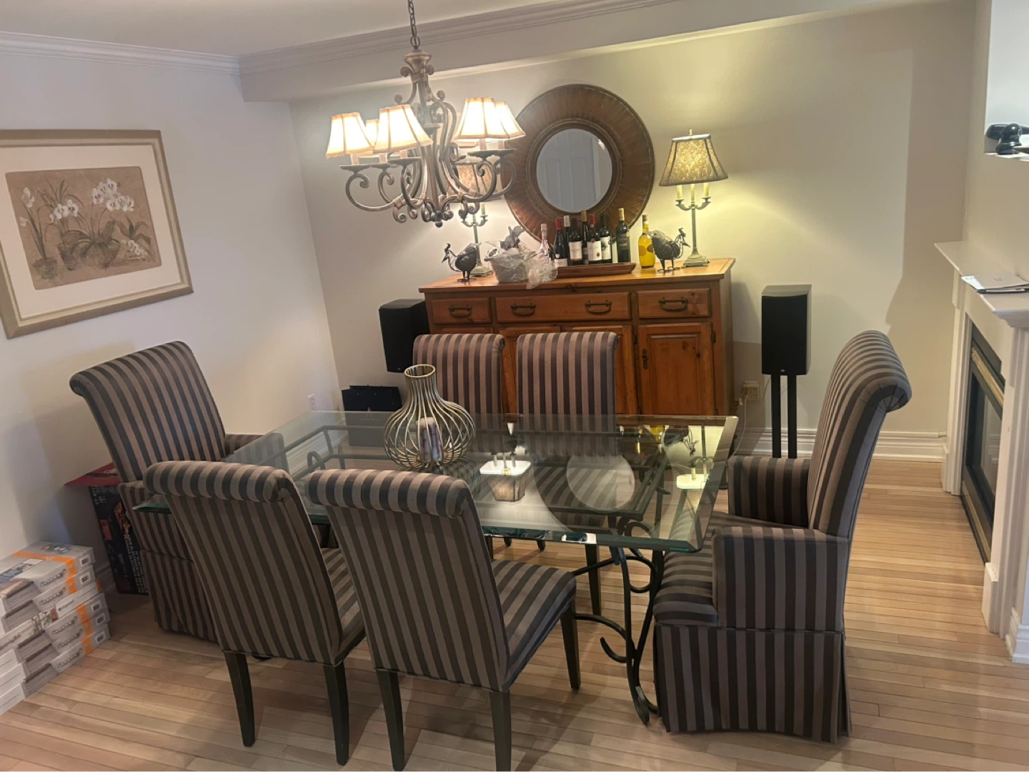 Glass Top Dining Table with 6 Chairs - photo 2