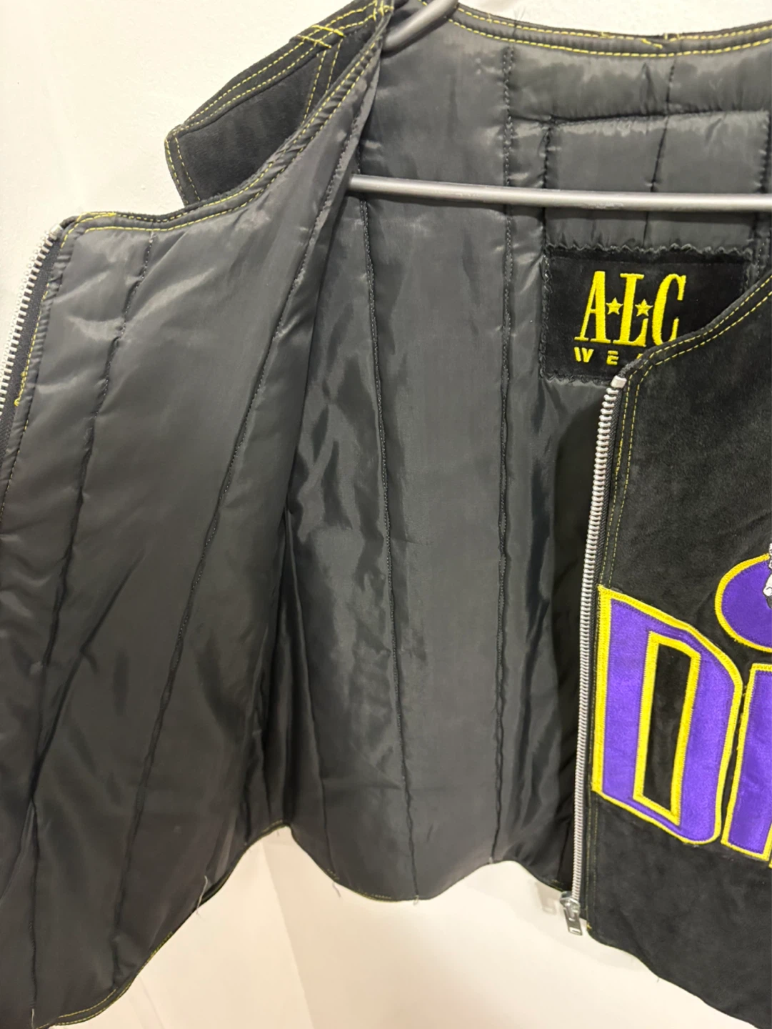 ALC Wear Black Suede Vest with "DIS" Patch - photo 3