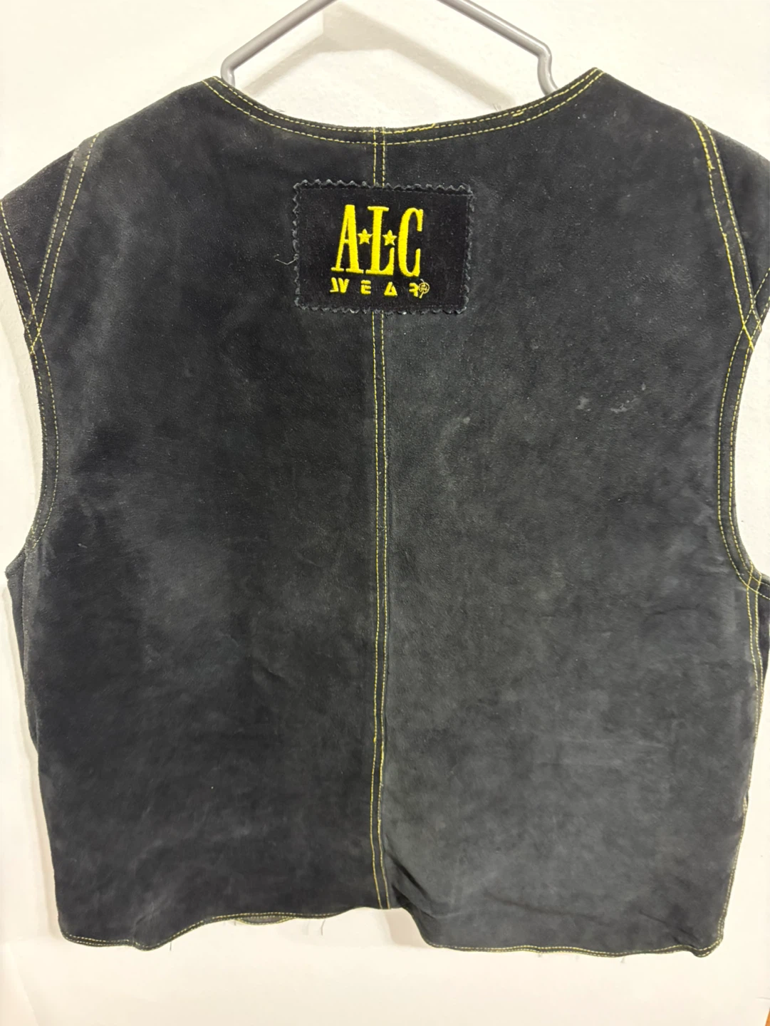 ALC Wear Black Suede Vest with "DIS" Patch - photo 2