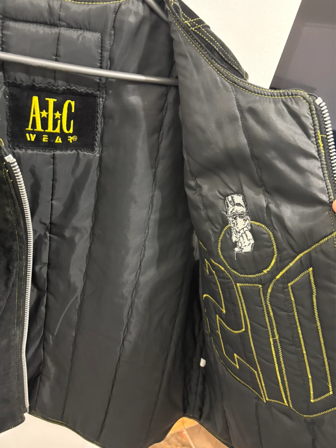 ALC Wear Black Suede Vest with "DIS" Patch - photo 4