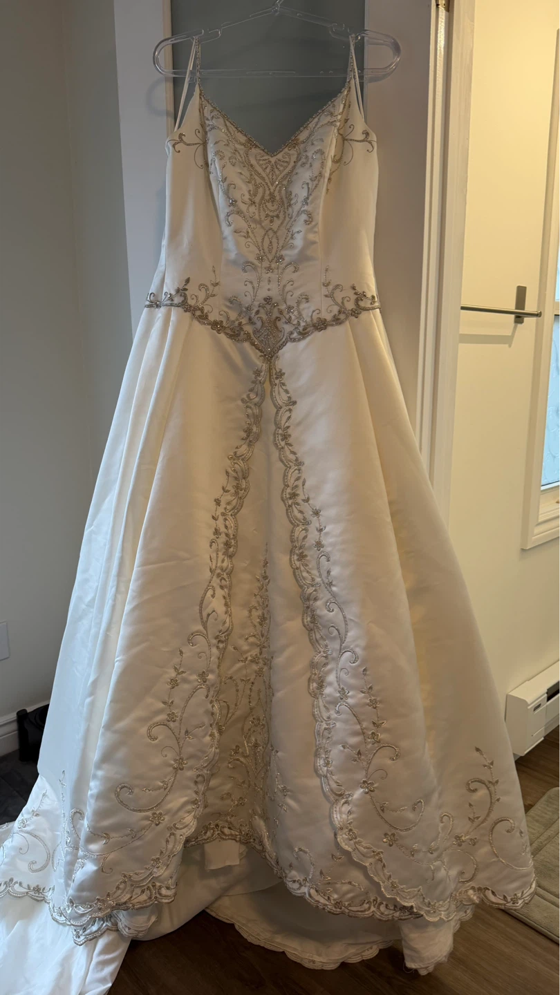 White Wedding Dress with Intricate Beading