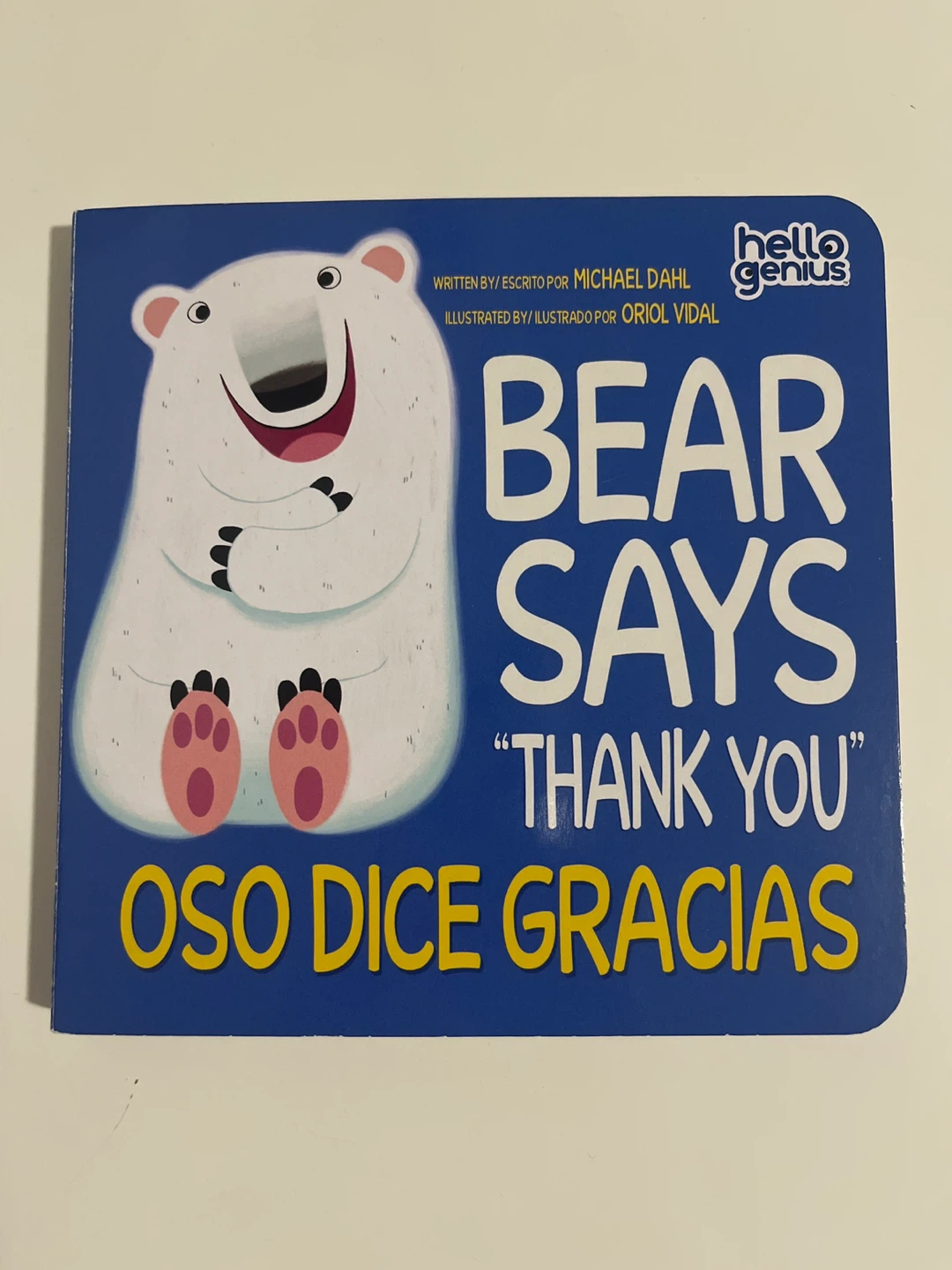 Hello Genius Bear Says Thank You Board Book