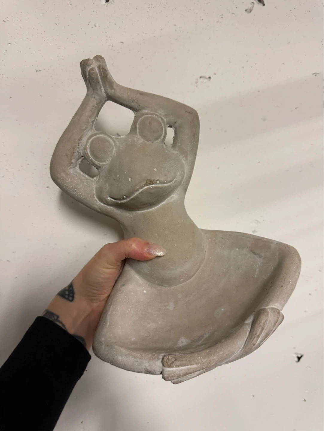 Concrete Yoga Frog Trinket Dish