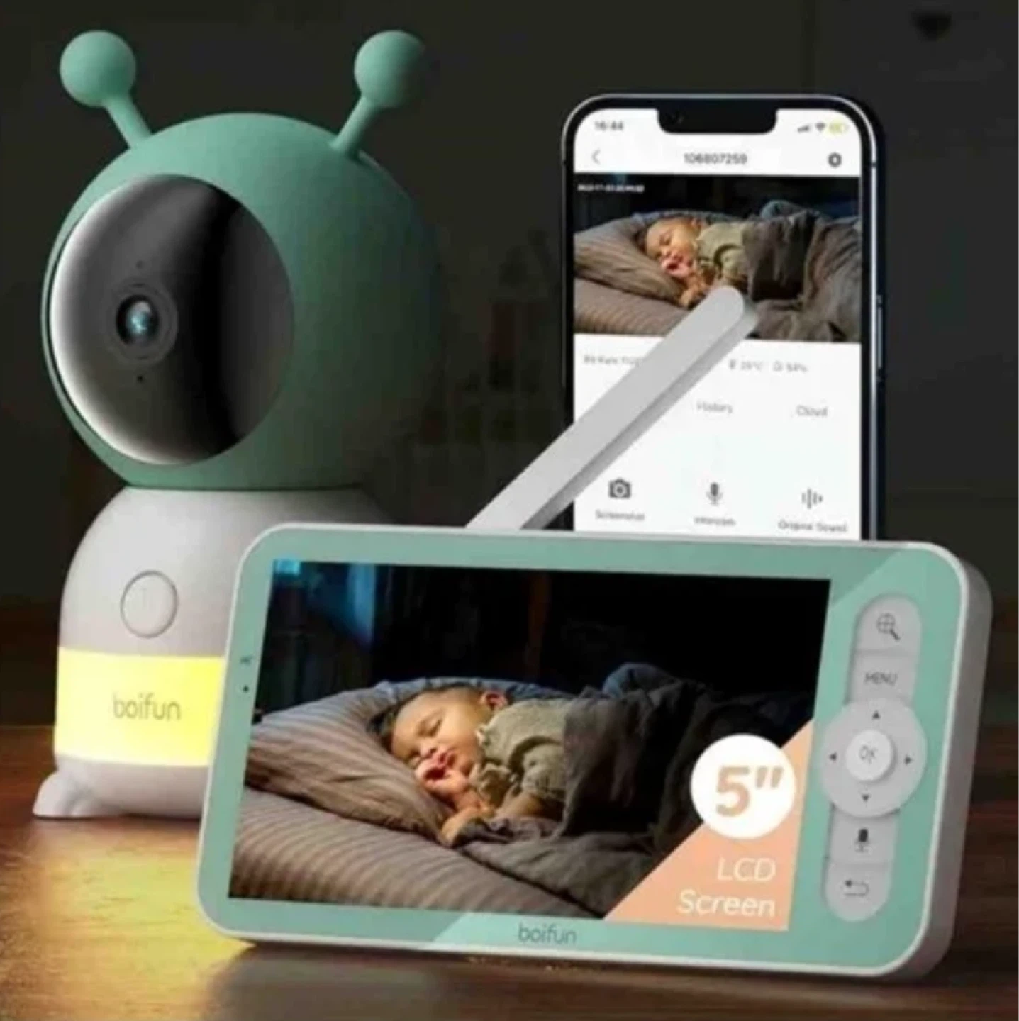 BOIFUN 5" LCD Baby Monitor