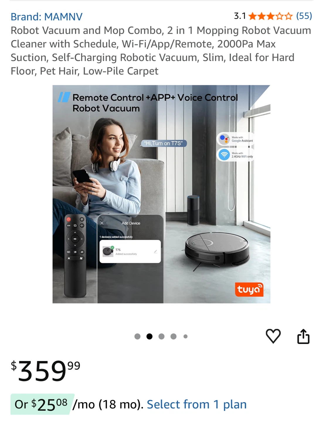MAMNV Robot Vacuum and Mop Combo - photo 2