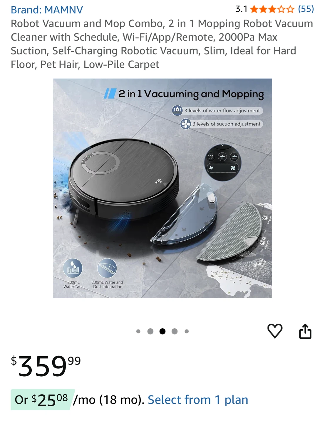 MAMNV Robot Vacuum and Mop Combo - photo 3