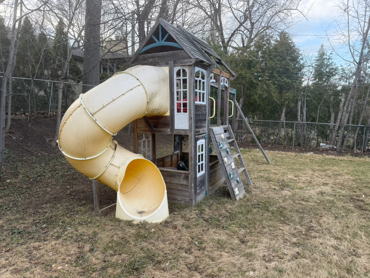 Wooden Backyard Playground with Slide and Swings - photo 2