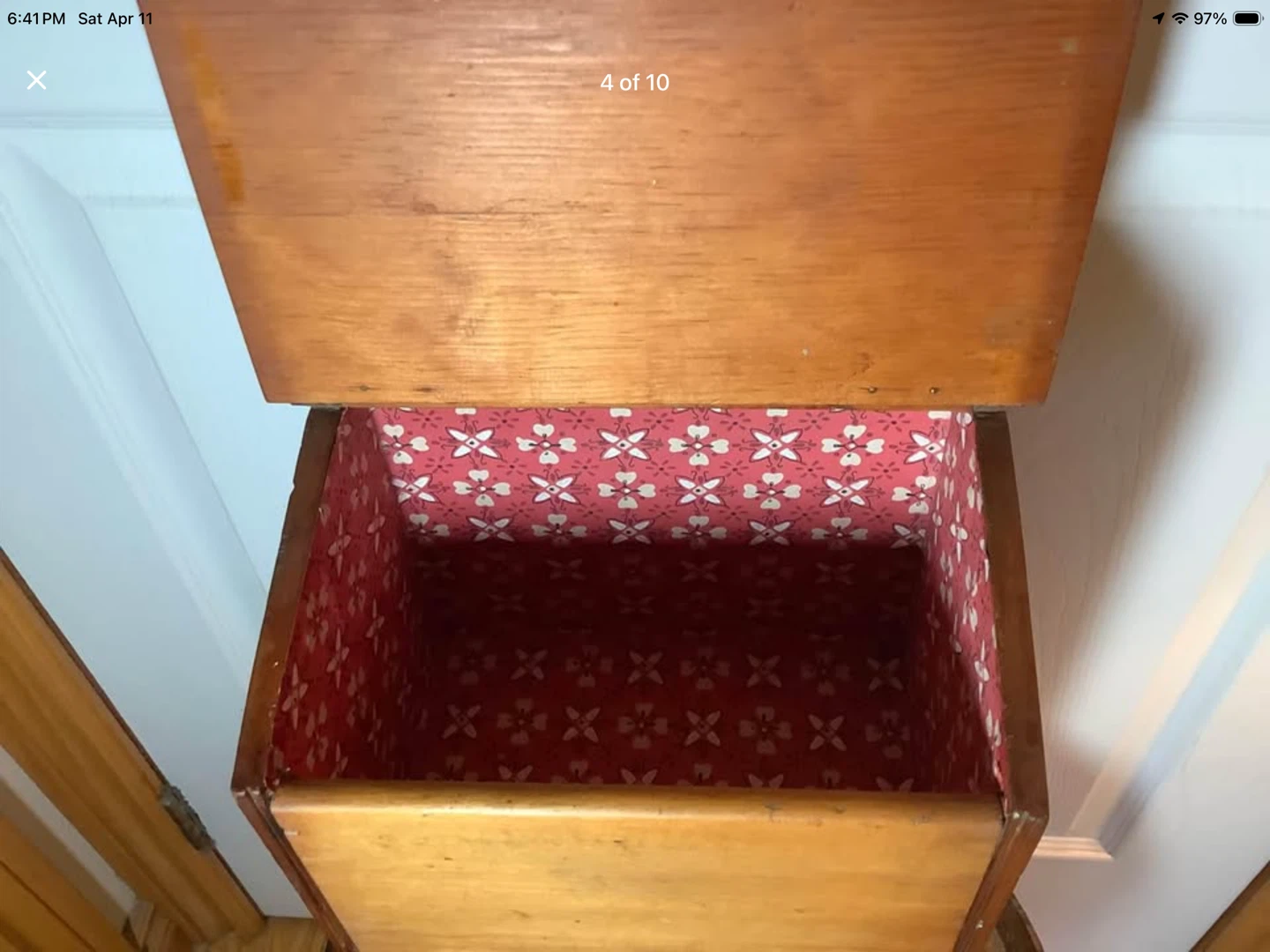 Antique 6 Drawer Wood Spice Cabinet - photo 4