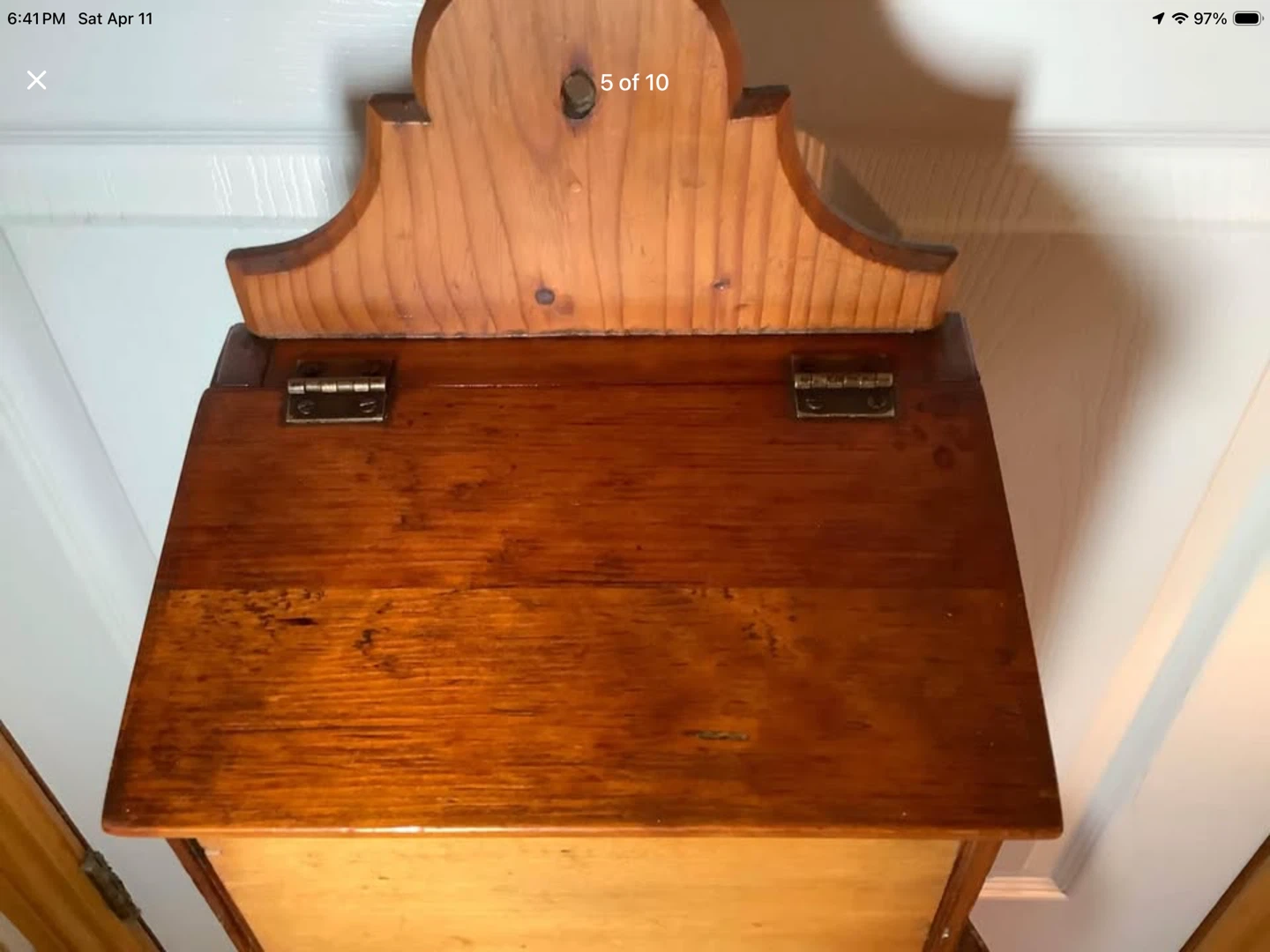 Antique 6 Drawer Wood Spice Cabinet - photo 5