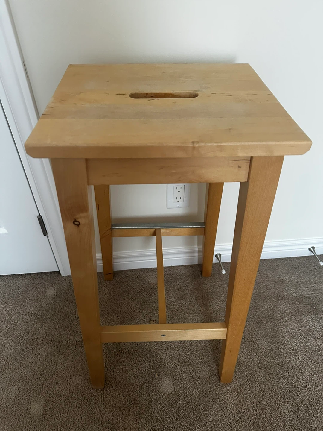 Wooden counter height stool