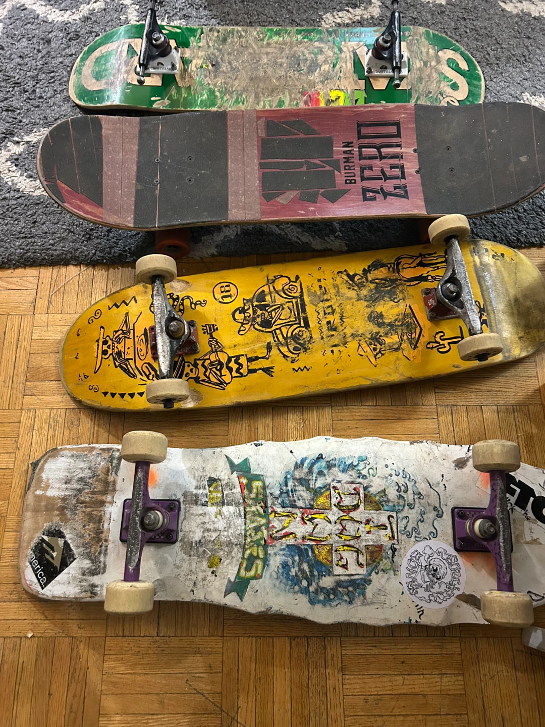 Assorted Skateboards (Zero, 2, and more)