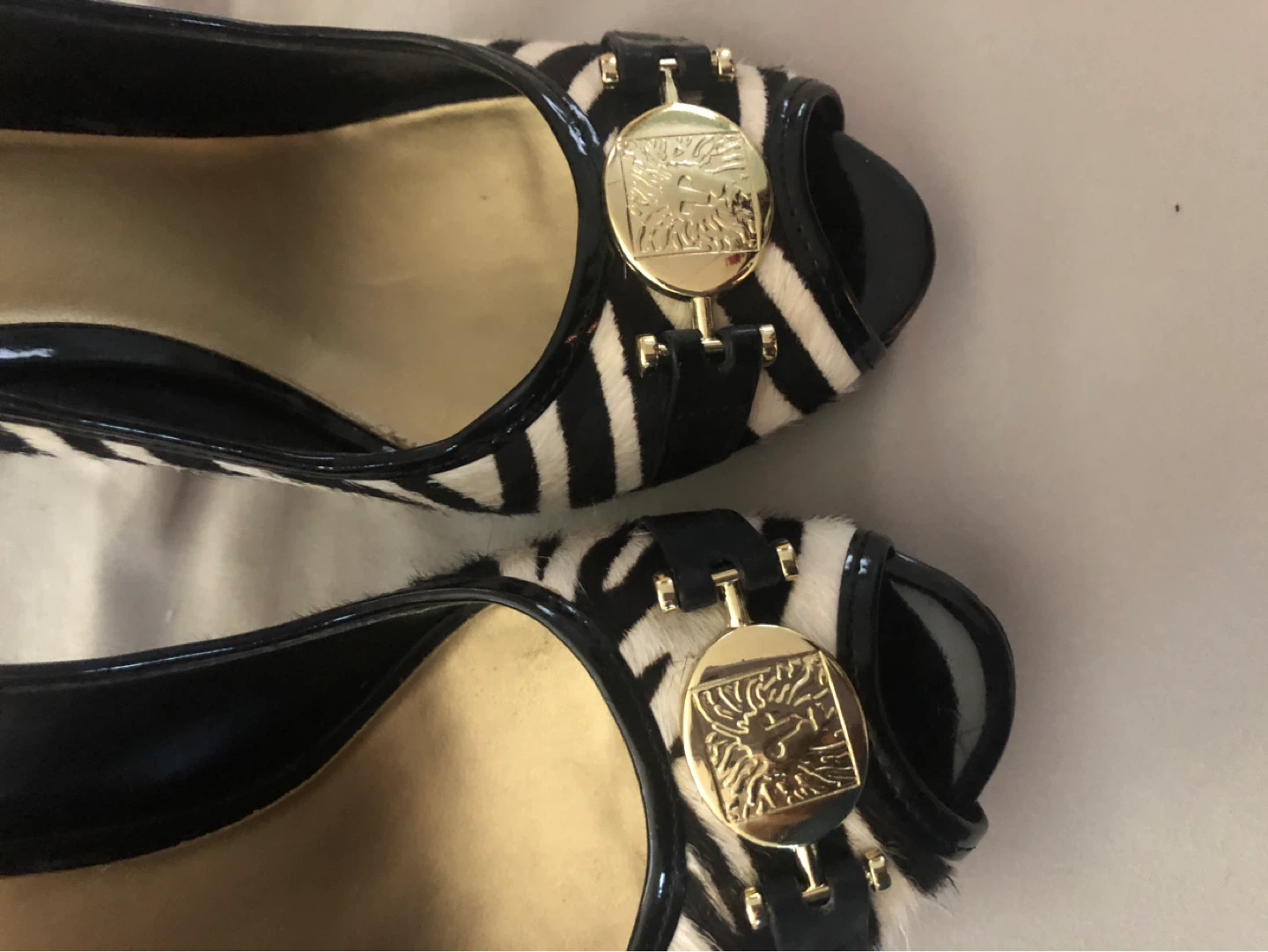 Anne Klein Zebra Print Slingback Heels - photo 4
